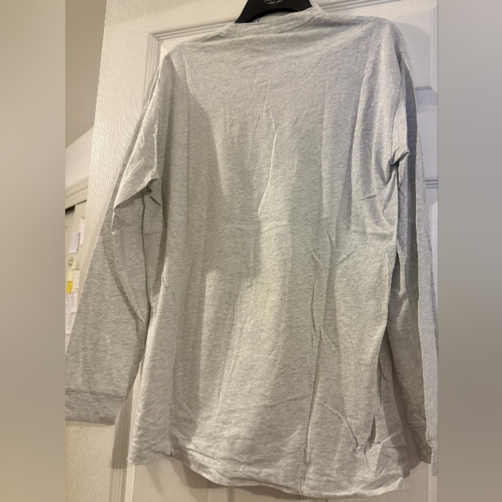 PINK Victoria's Secret Gray Shirt with Pink Accents - Picture 3 of 6